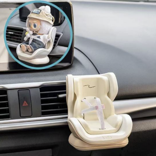 Mini Siège Auto pour Figurine - Support de Grille d'Aération de Voiture