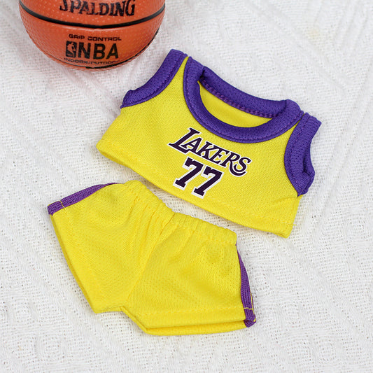 Ensemble Maillot de Basketball pour Poupée Labubu (Lakers #77 - Hommage à Luka Dončić)